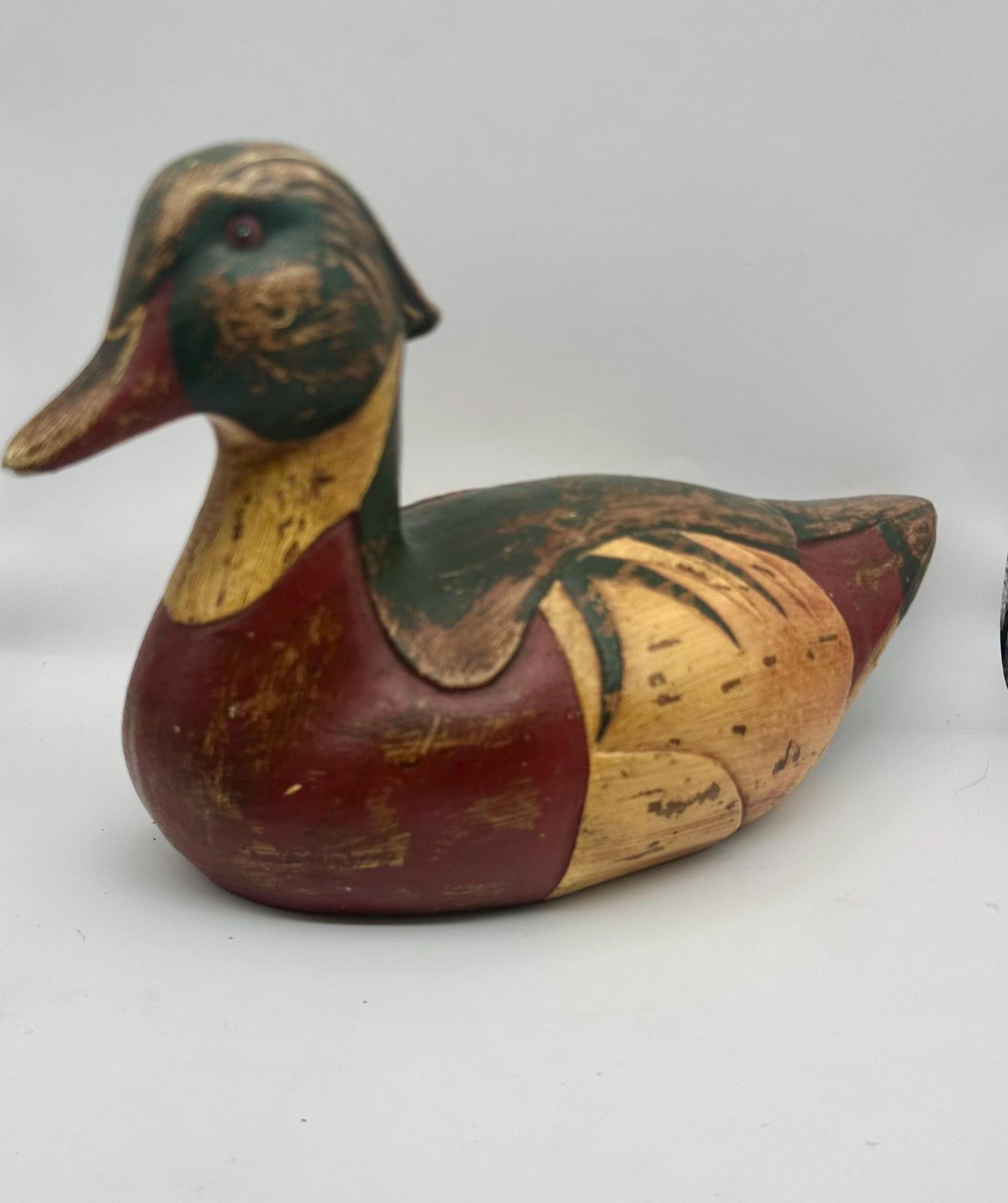 Vintage Hand Carved And Painted Wooden MALLARD DUCK Decoy