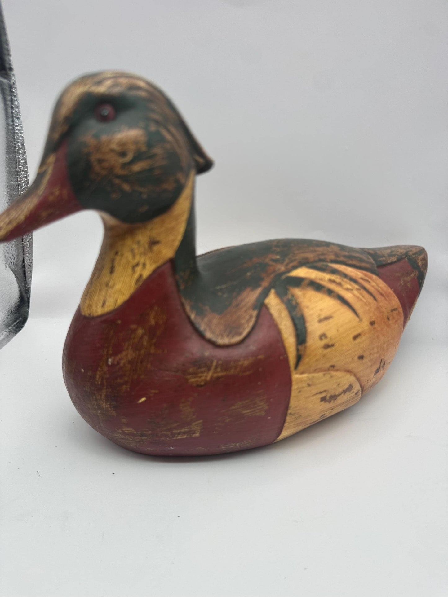 Vintage Hand Carved And Painted Wooden MALLARD DUCK Decoy