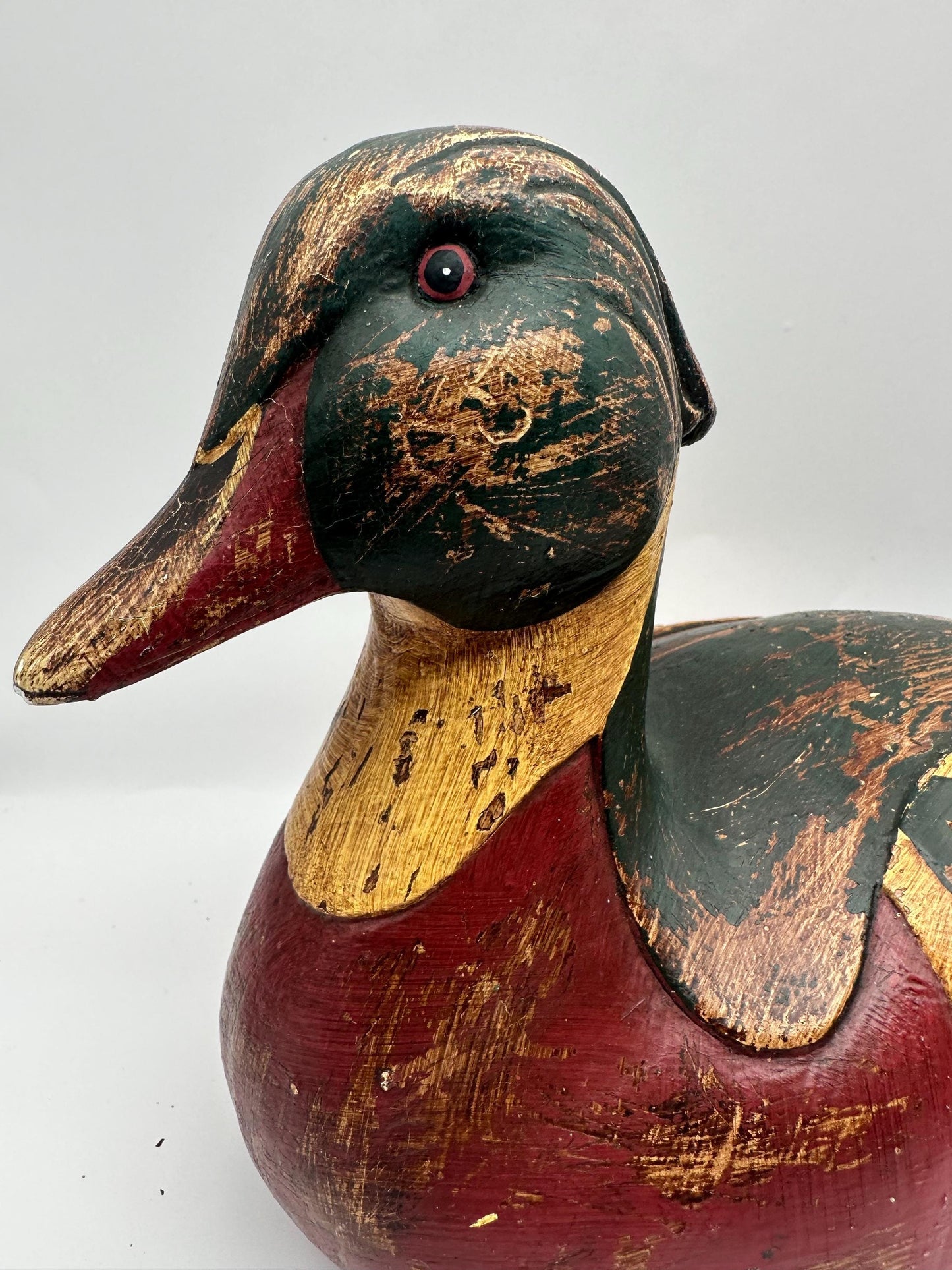 Vintage Hand Carved And Painted Wooden MALLARD DUCK Decoy