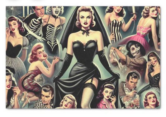 Vintage Goth Pin-Ups Tissue Paper/ decoupage paper