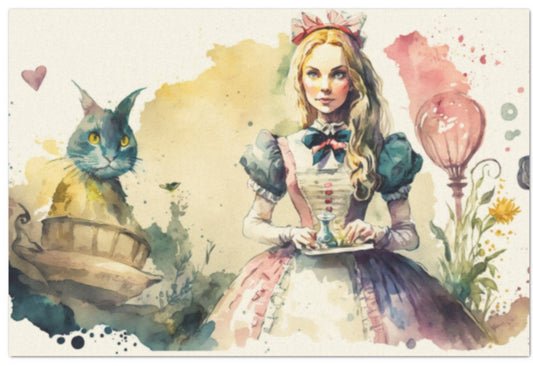 Alice in wonderland watercolor rabbit decoupage tissue paper