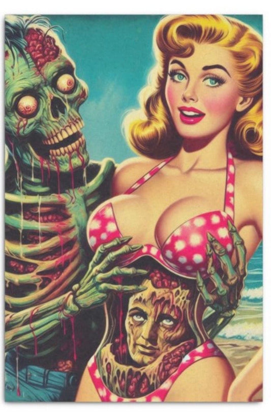 Beach Zombie Girl Tissue Decoupage Paper