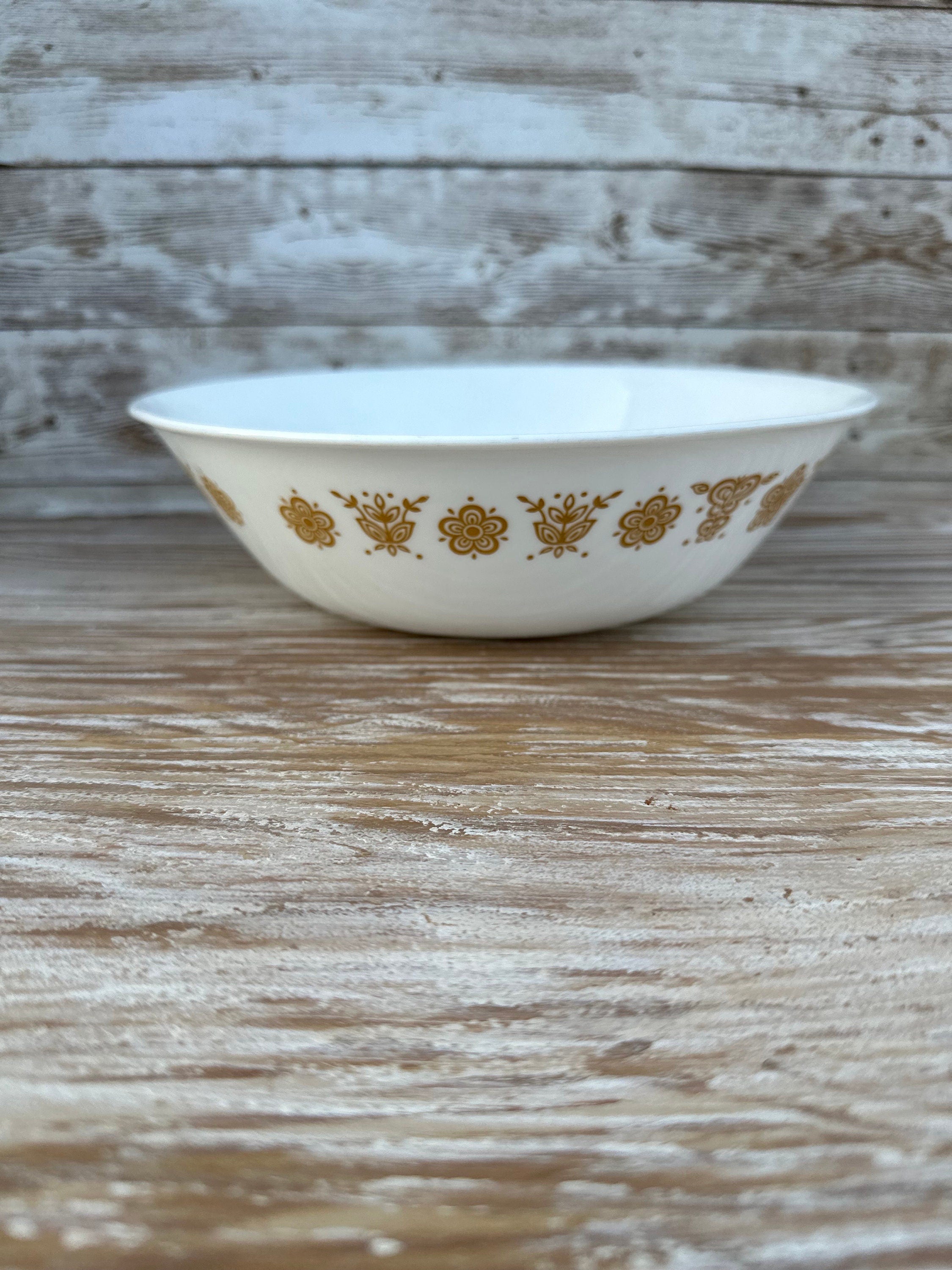 Vintage Corning Corelle Butterfly Gold Large Serving Bowl 8.5 Replace A Touch of Whimsy by Amanda