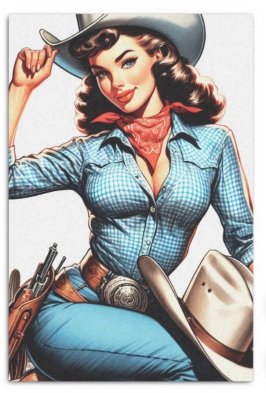 Cute Vintage Country Girl Tissue Decoupage Paper