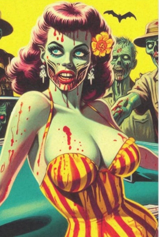 Zombie Pin-up Tissue Decoupage Paper