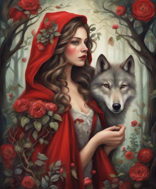 Whimsical Little Red Riding Hood Decoupage Tissue Paper