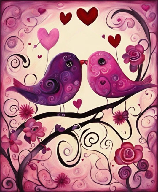 Lovebirds Harmony Valentines Day Decoupage Tissue Paper