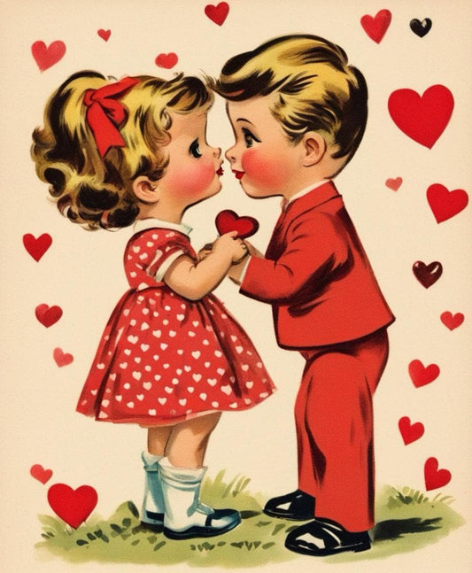 Retro Sweetheart Vintage Valentine Decoupage Tissue Paper