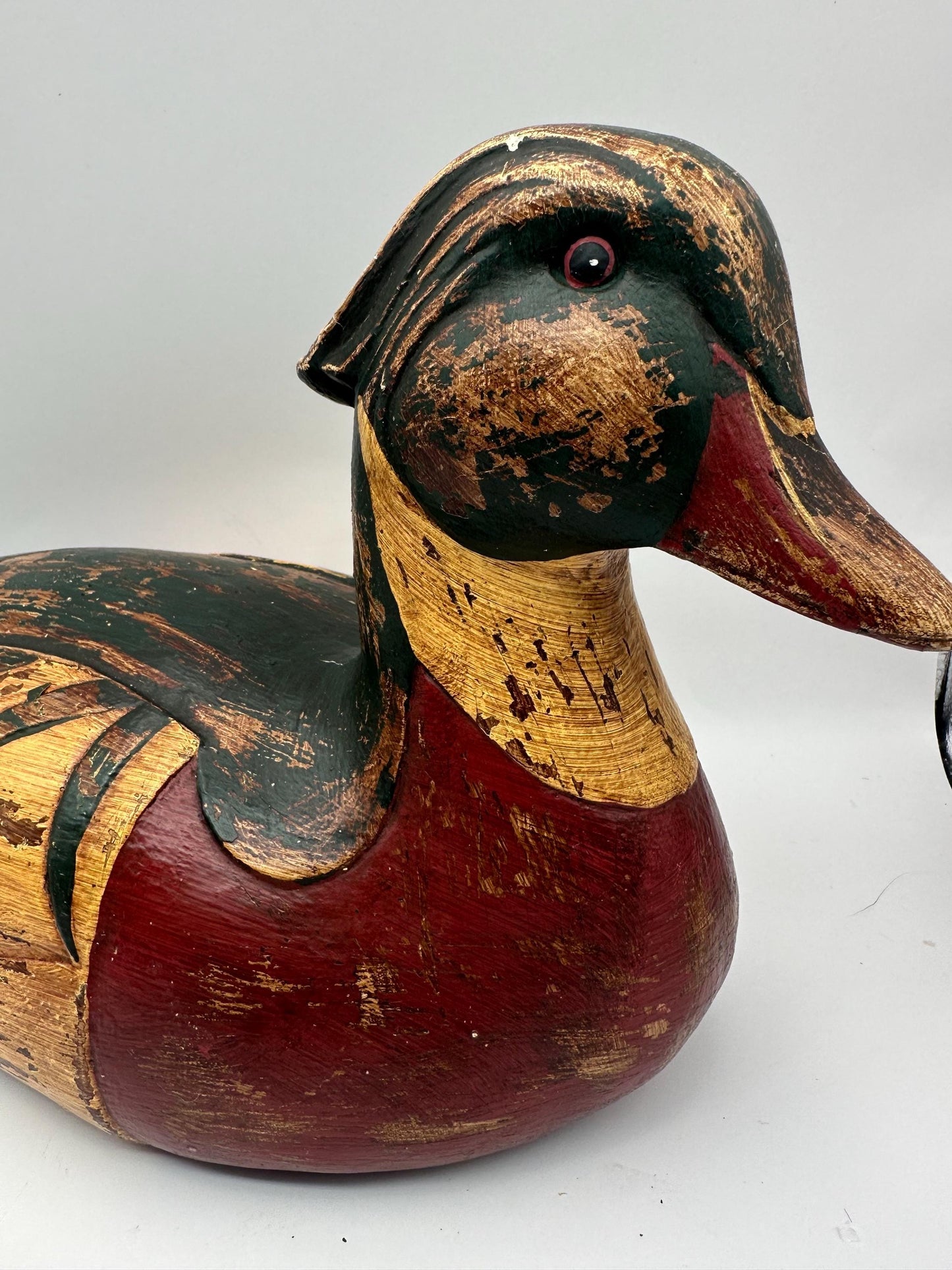 Vintage Hand Carved And Painted Wooden MALLARD DUCK Decoy
